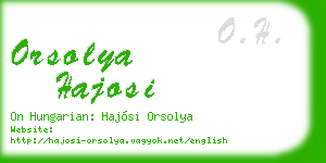 orsolya hajosi business card