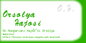 orsolya hajosi business card